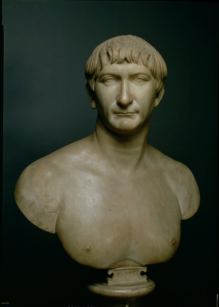 Busto retrato del emperador Trajano, siglo I-II d.C. de Roman