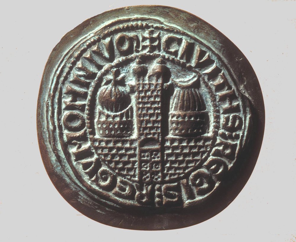 Sello del Rey Cruzado de Jerusalén (bronce) de Roman