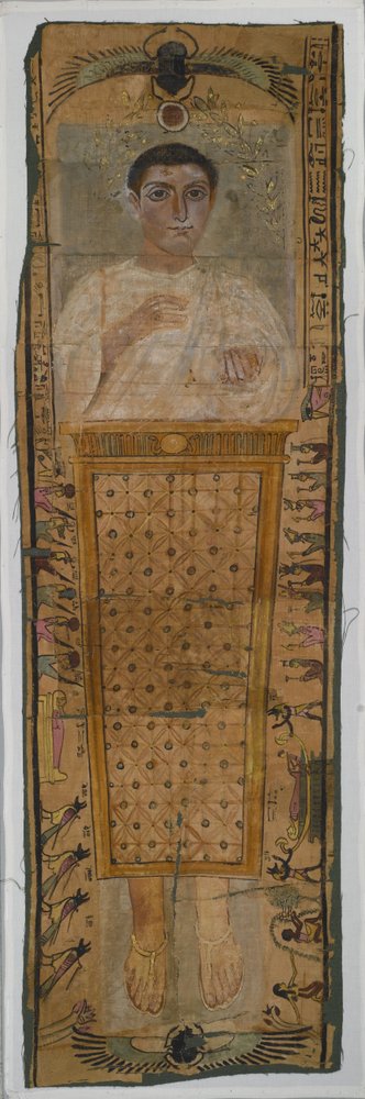 Sudario pintado elaboradamente de Neferhotep, hijo de Herrotiou, 100-225 d.C. de Roman Period Egyptian