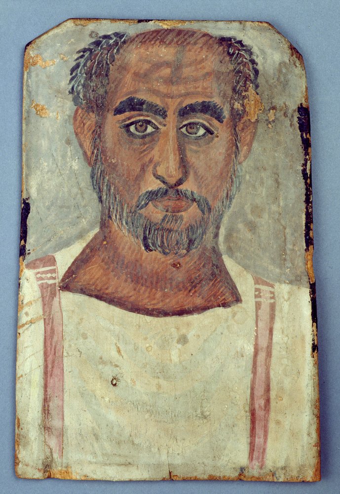 Retrato de momia de un hombre, c. 250-300 d. C. de Roman Period Egyptian