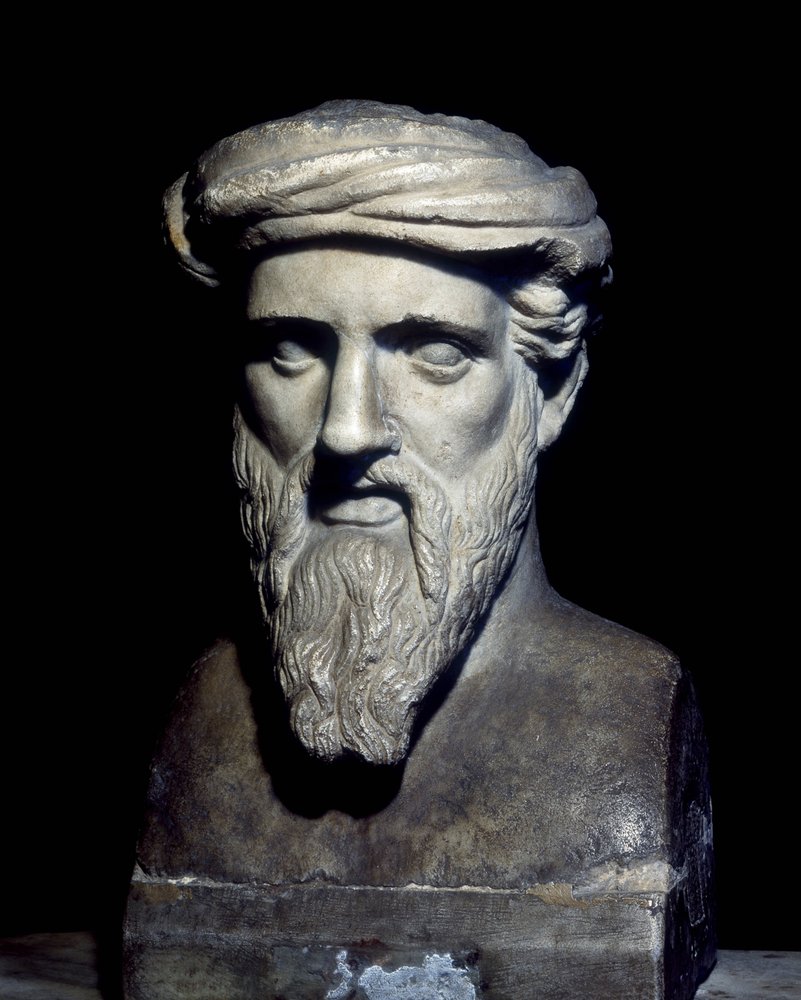 Busto de Pitágoras (siglo VI a.C.), Museos Capitolinos, Roma de Roman Roman
