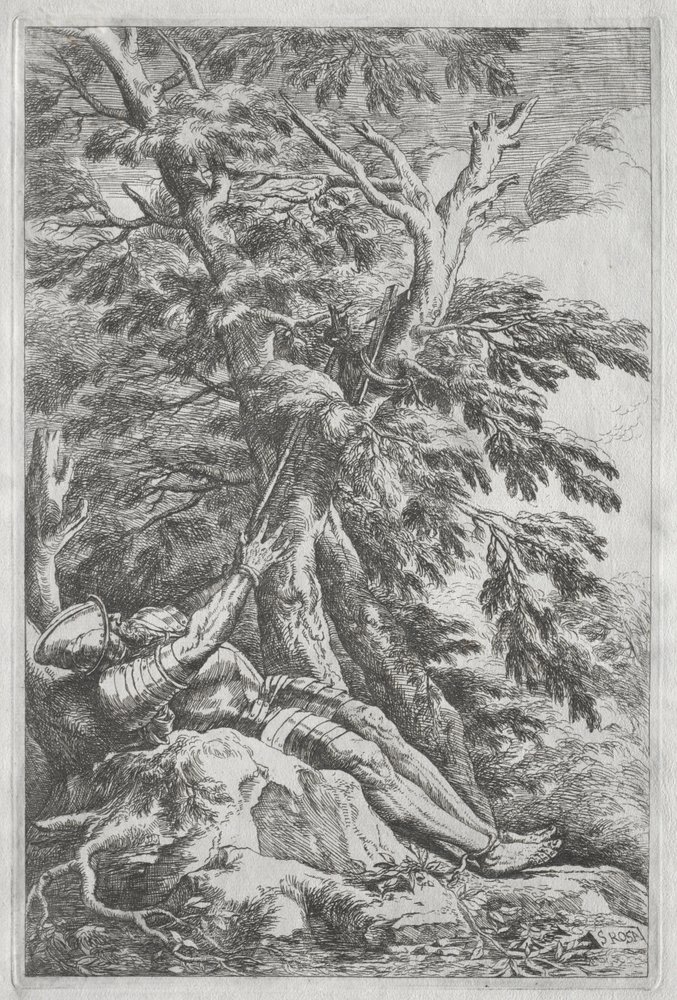 San Guillermo el Ermitaño, ca. 1662. de Salvator Rosa