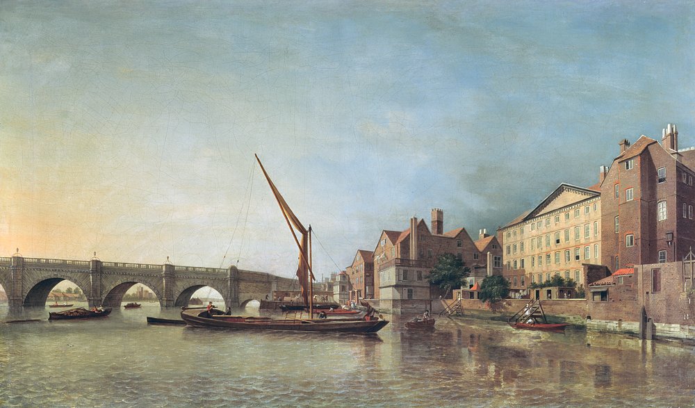 Puente de Westminster en 1747 de Samuel Scott