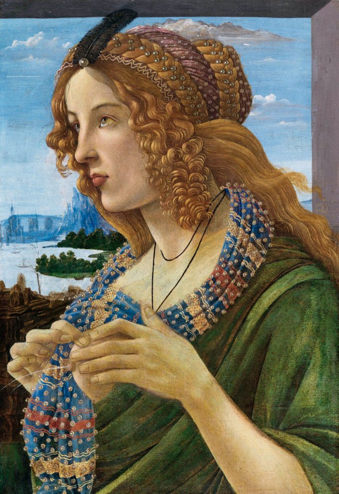 Retrato alegórico de una mujer, Simonetta Vespucci, 1480-1490 de Sandro Botticelli