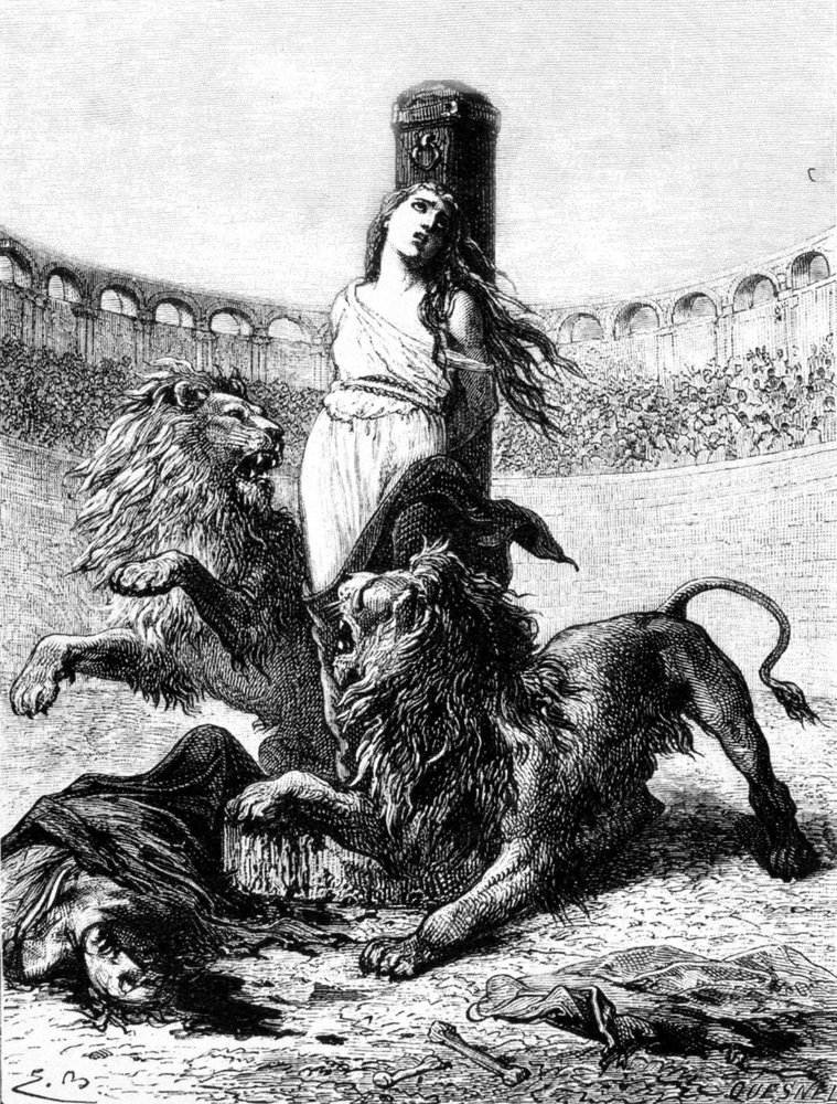 Martirio de Santa Blandina (persecuciones cristianas en Lyon) de School French