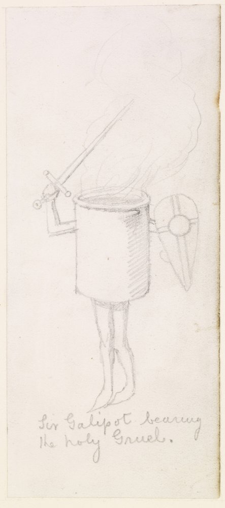Sir Galipot llevando la sagrada papilla, c.1855-59 de Simeon Solomon