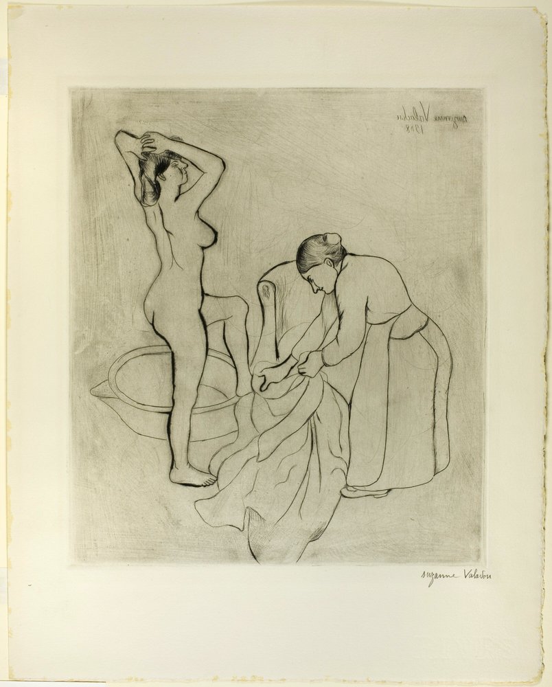 Mujer con grandes senos y anciana de Suzanne Valadon