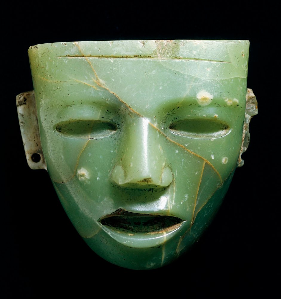Máscara de jade. Arte Teotihuacano de México, circa 250-600 de Teotihuacan Teotihuacan