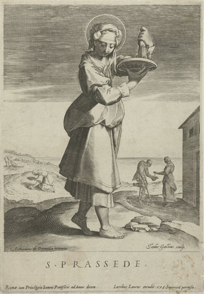 Heilige Praxedis S. Prassede (título sobre objeto)
