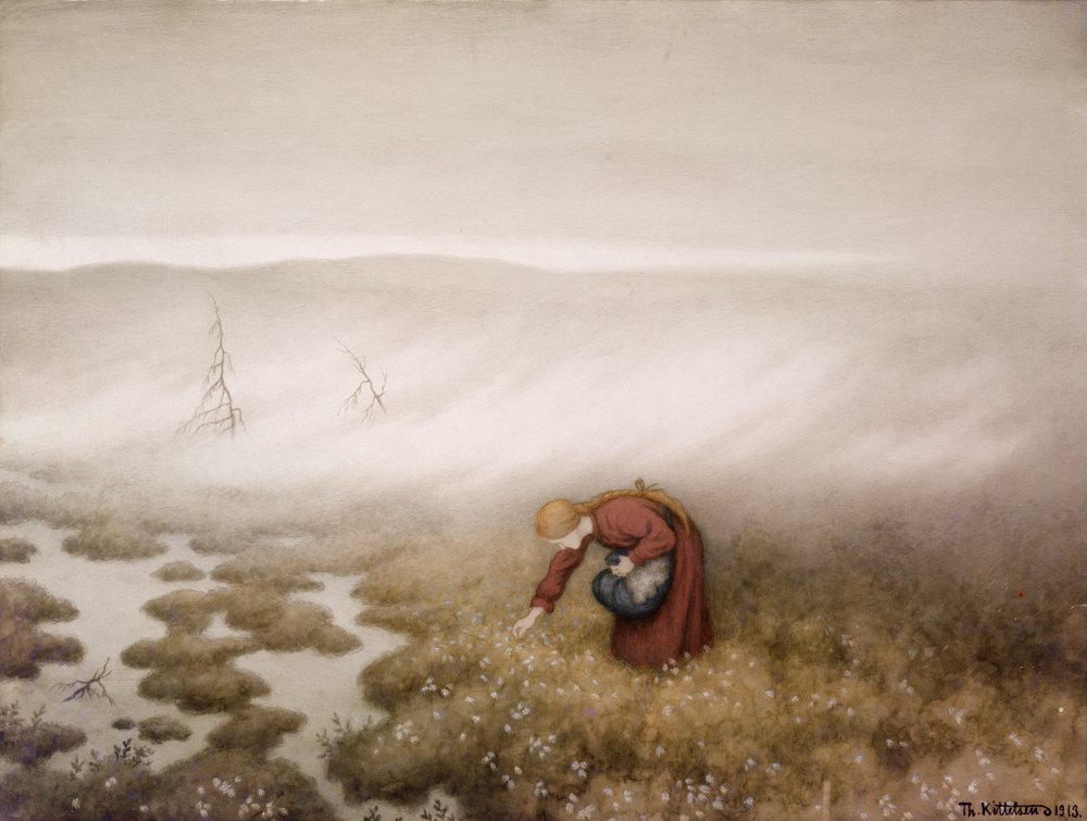 Hierba de algodón de Theodor Kittelsen