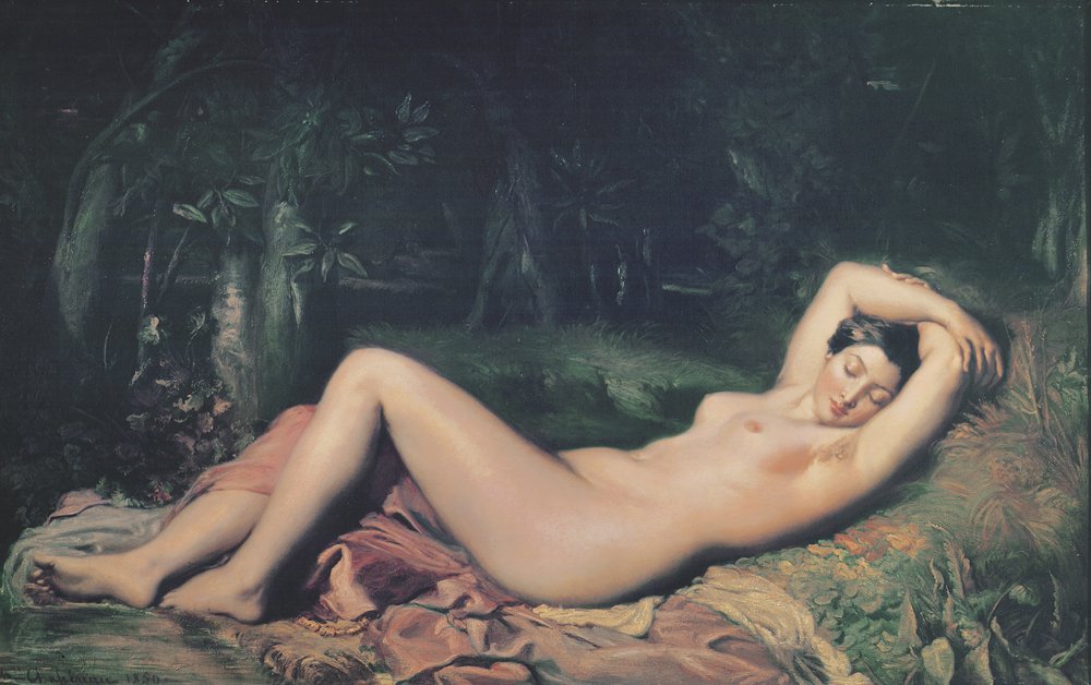 Una Ninfa Durmiente, 1850 de Théodore Chassériau