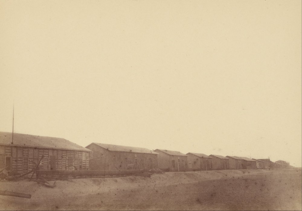 Paisaje con almacenes de Théodule Devéria