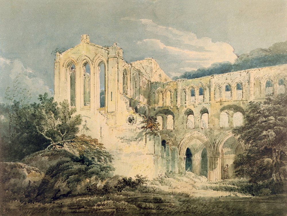 Abadía de Rievaulx, Yorkshire, 1798 de Thomas Girtin