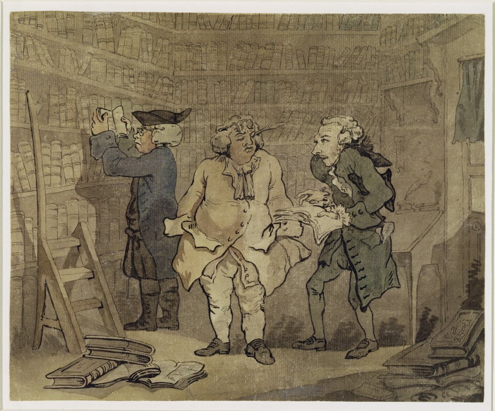 El autor y su editor, 1784 de Thomas Rowlandson