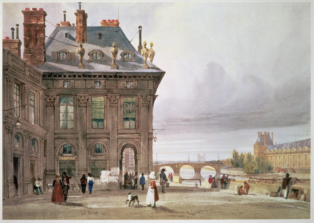 El Puente Real y las Tullerías vistas desde el Instituto, París de Thomas Shotter Boys