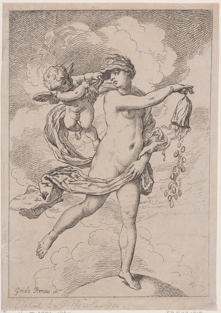 Fortuna con una bolsa, 1795-99 de Thomas Rowlandson