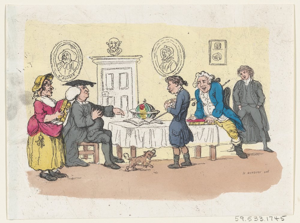 Las esperanzas de la familia - Una admisión en la universidad, ca. 1803 de Thomas Rowlandson