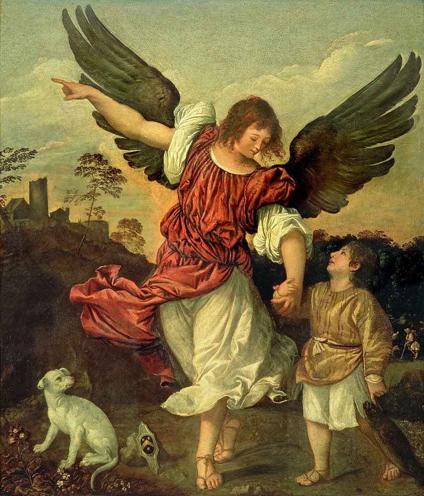 Rafael y Tobías, 1507-8 de Tiziano Vecelli
