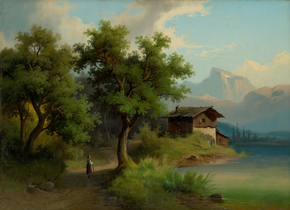 Paisaje alpino de Unbekannt Unbekannt