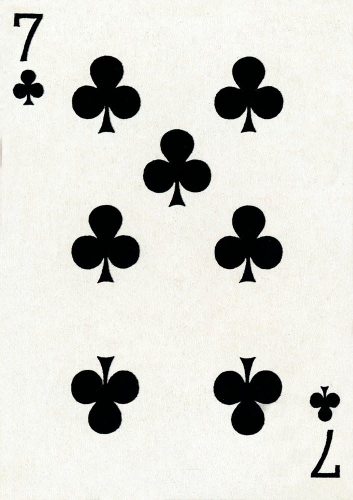 7 de Tréboles de una baraja de cartas de Goodall & Son Ltd., c. 1940 de Unbekannt