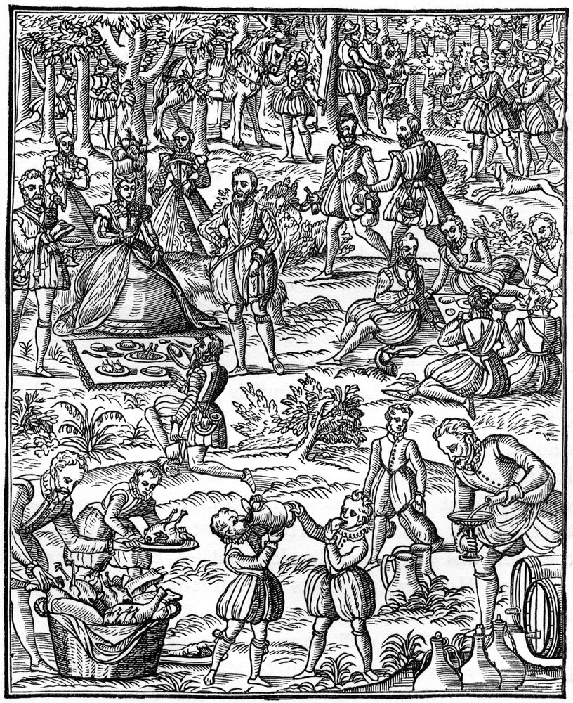 Un picnic real, 1575 de Unbekannt