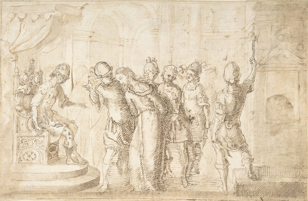 Cristo llevado ante Poncio Pilato, siglo XVII de Unbekannt