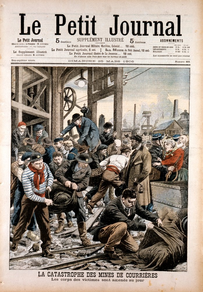 Accidente minero, Minas de Courrières, Pas-de-Calais, Francia, 1906 de Unbekannt