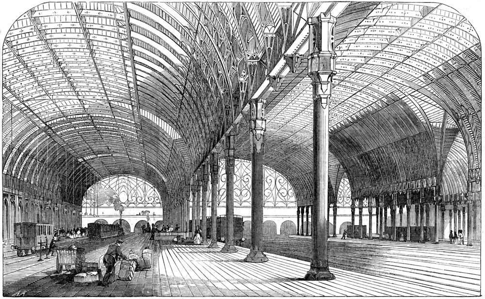 Estación de Paddington, la terminal de Londres del Great Western Railway, 1854 de Unbekannt