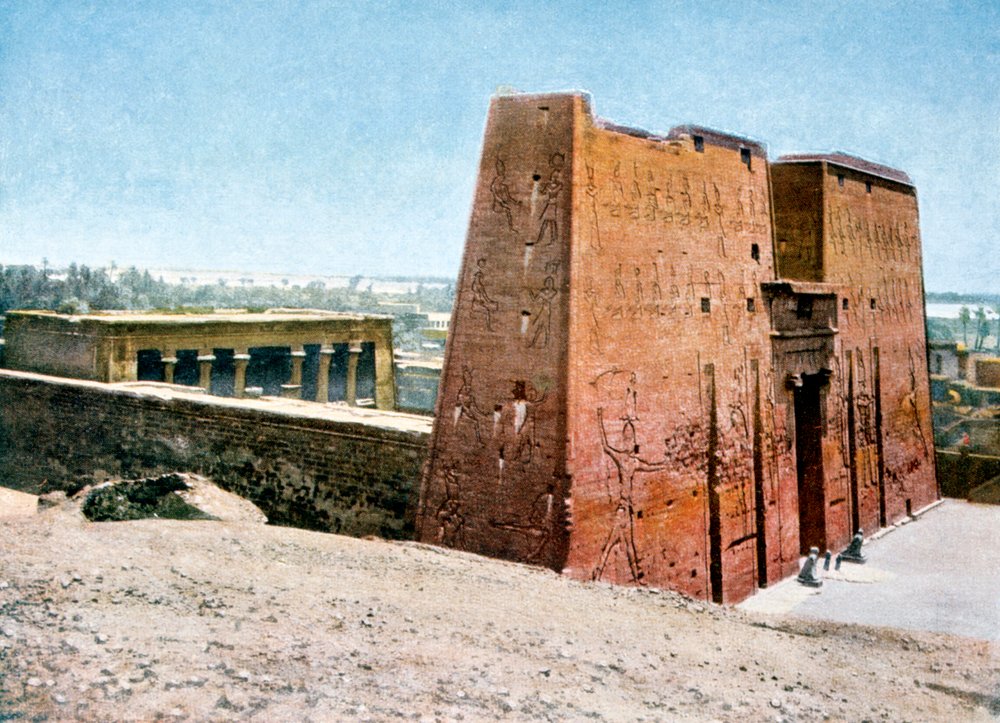 Templo de Horus, Edfu, Egipto, siglo XX de Unbekannt