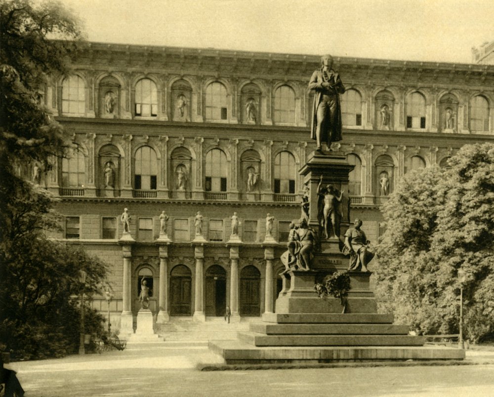 La Academia de Bellas Artes y el Monumento a Schiller, Viena, Austria, c. 1935 de Unbekannt