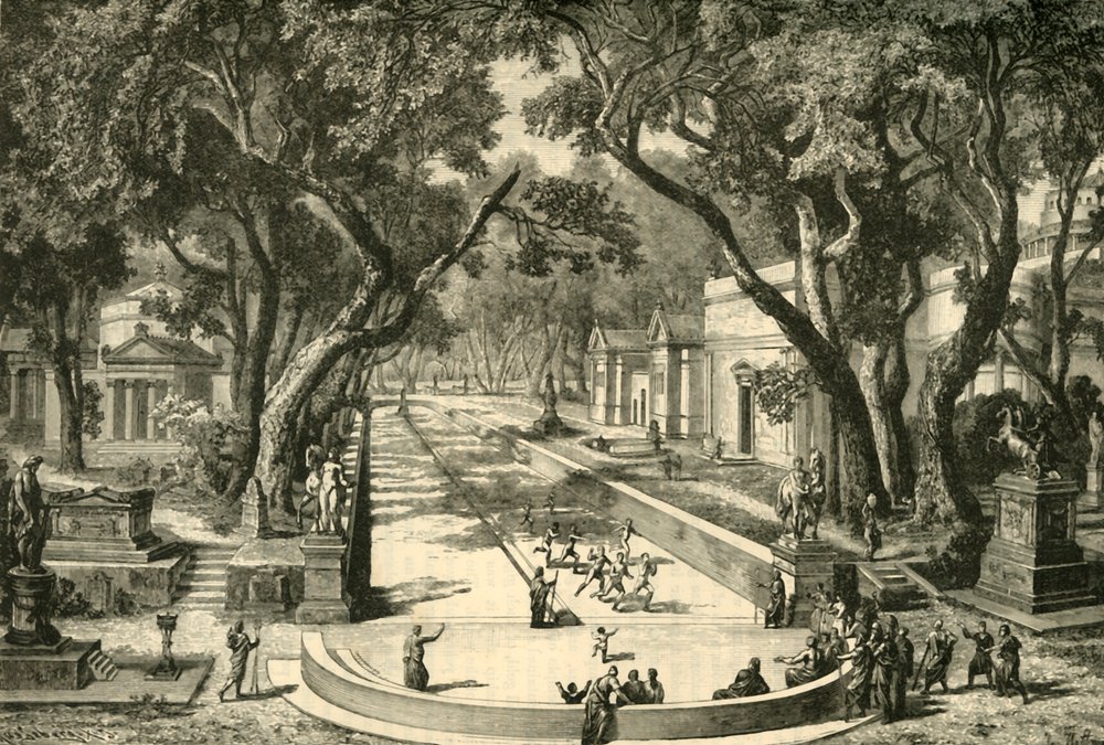 El Dromos en Esparta, restaurado, 1890 de Unbekannt