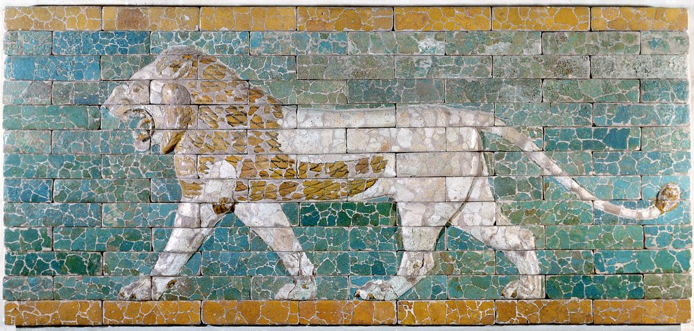 León que representa a Ishtar, friso del camino procesional que conduce al gran templo de Babilonia, principios del siglo VI a.C. de Unbekannt Unbekannt