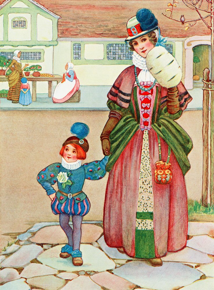 Ilustración del poema Difference del libro Childhood de Millicent y Githa Sowerby, publicado en 1907. de Unbekannter Künstler