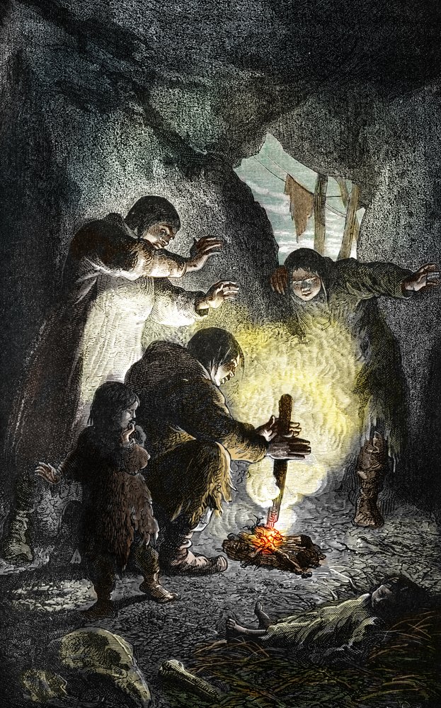 Prehistoria: el descubrimiento del fuego de Unbekannter Künstler