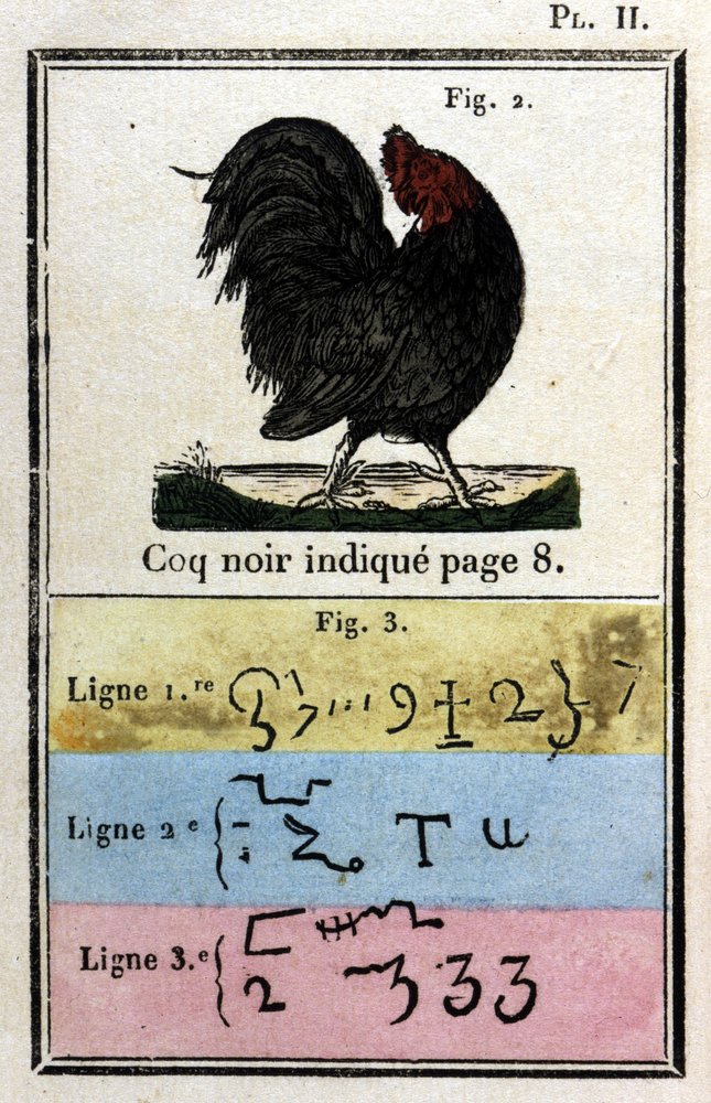 El gallo negro. El grimorio del papa Honorio utilizado para invocar demonios. Edición de 1760 de Unknown artist