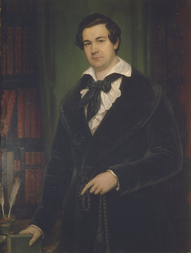 Retrato del actor Vasily Andreevich Karatygin 1802-1853, 1842 de Vasili Andreevich Tropinin