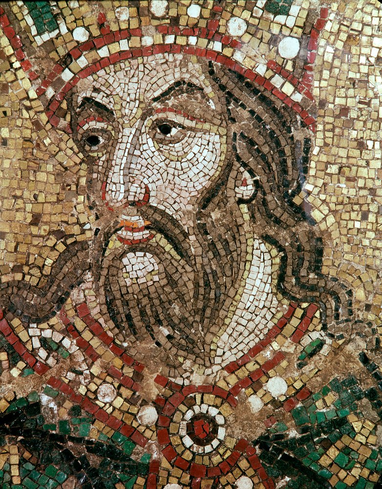 Cabeza de un rey (detalle de mosaico) | Impresión de arte