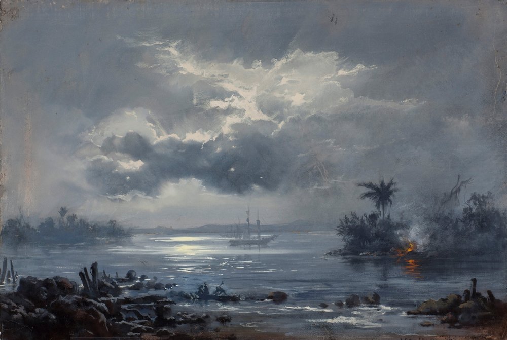 Estudio para «Paso de Humaitá» de Victor Meirelles