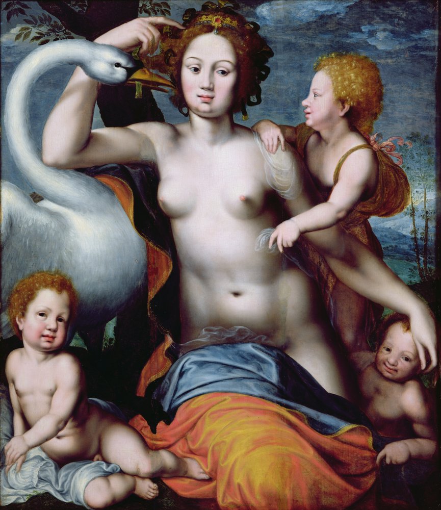 Leda y el cisne de Vincent Sellaer