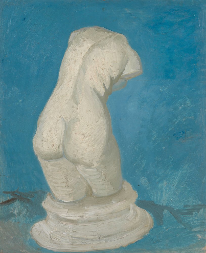 Torso de yeso (femenino) de espaldas de Vincent van Gogh
