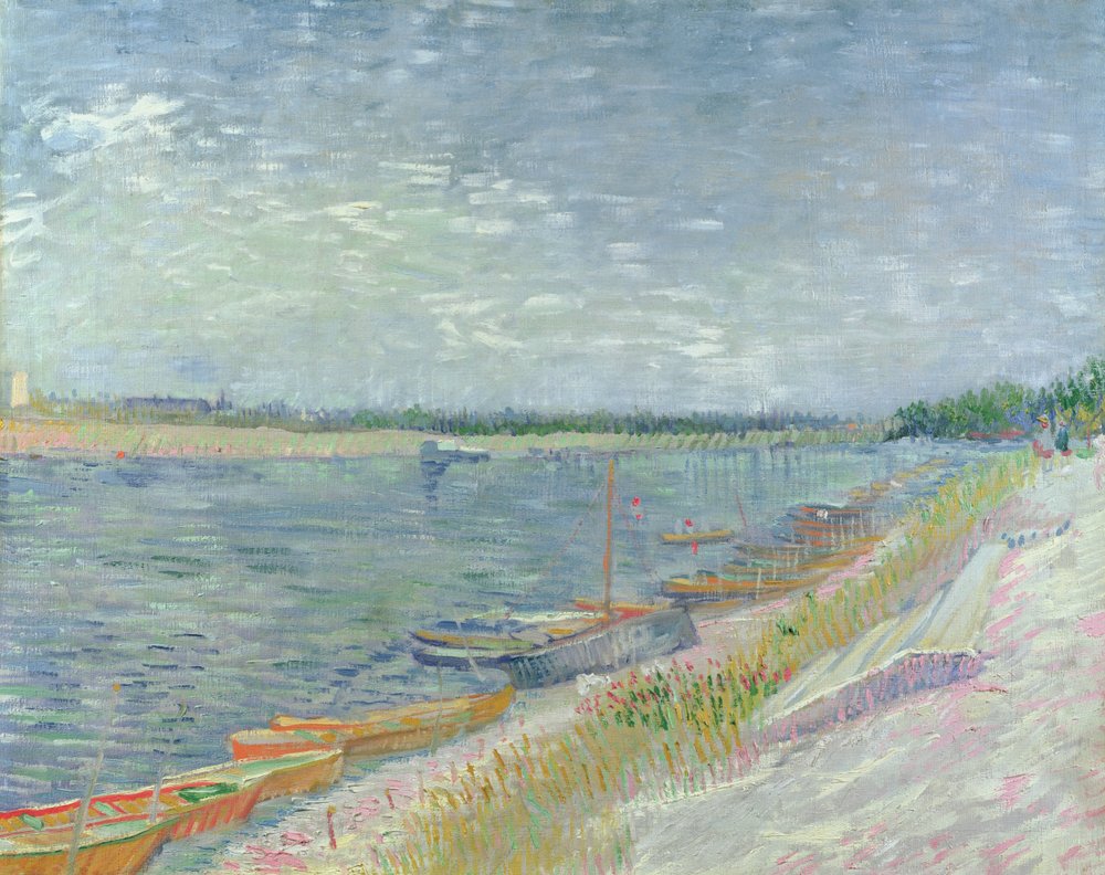 Barcos amarrados, 1887 de Vincent van Gogh