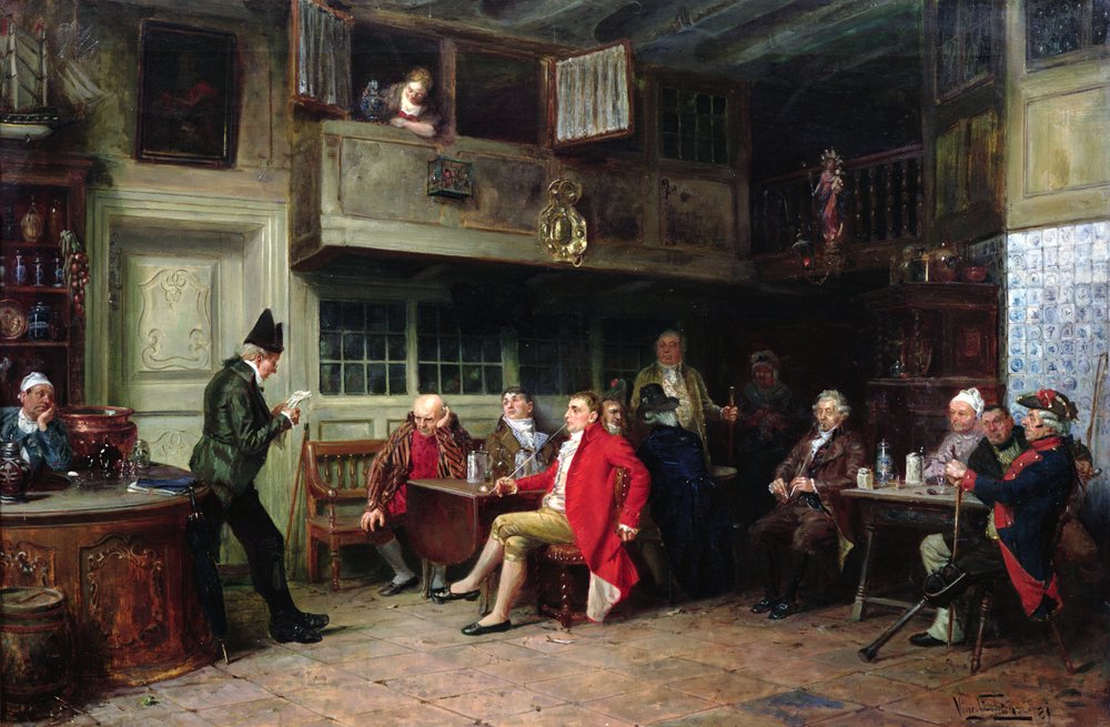 Pub interior con multitudes de Vincent Stoltenberg-Lerche