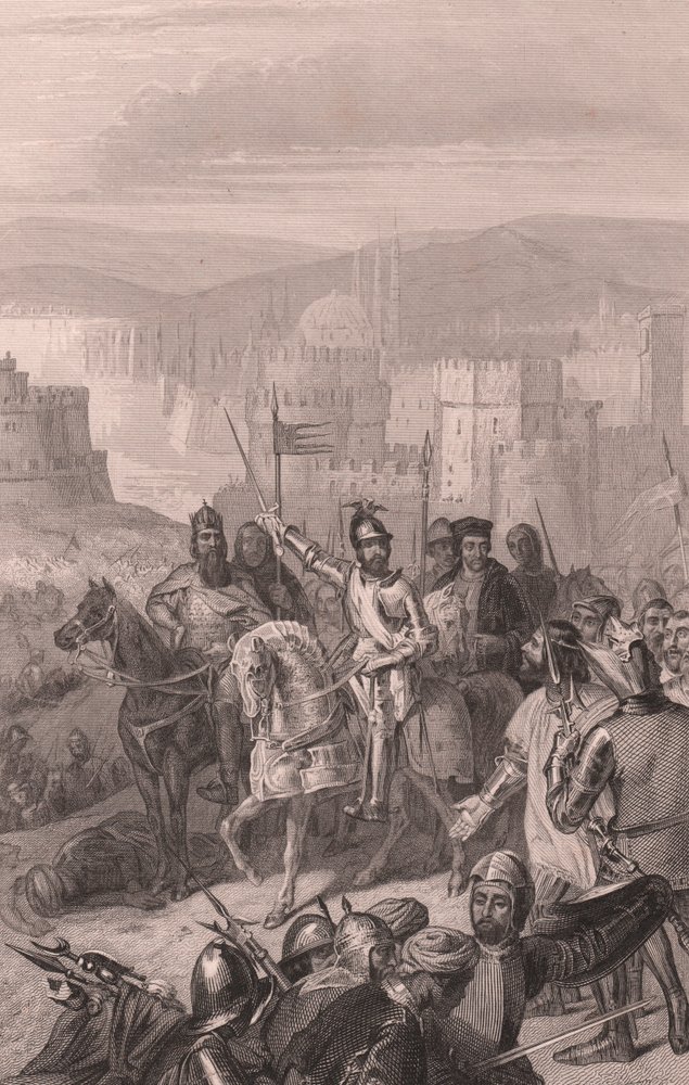 El mariscal de Boucicault obliga al sultán Bayezid a detener el asedio de Constantinopla de John Ward Dunsmore