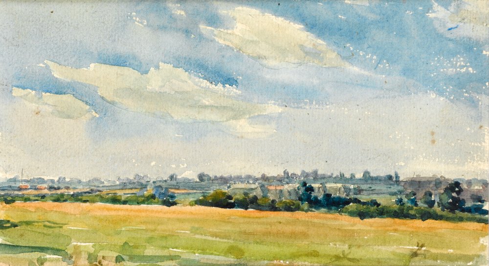 Paisaje con nubes cirrus de Walter Bonner Gash