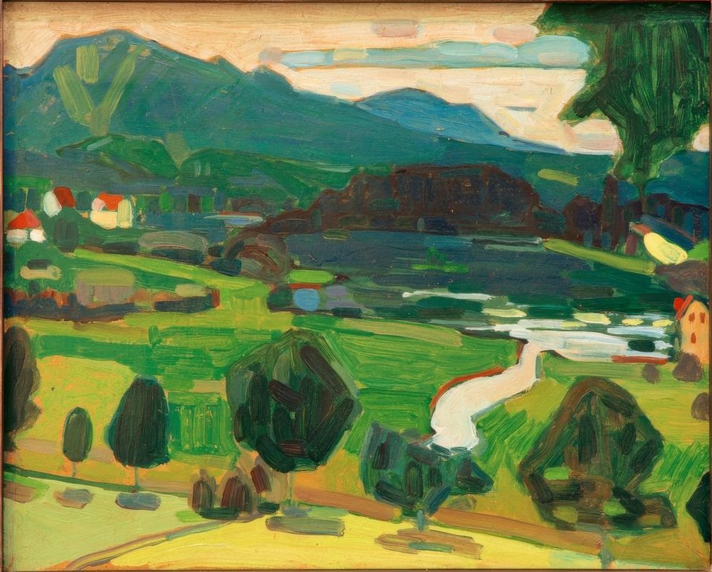 Murnau - Vista sobre el Staffelsee de Wassily Kandinsky