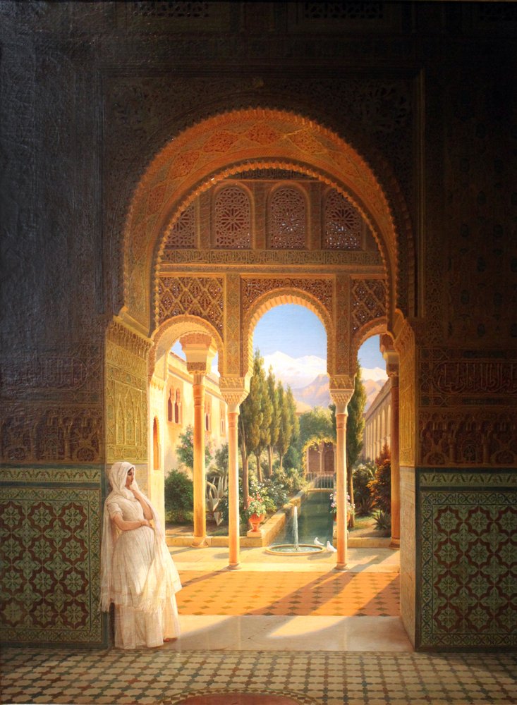 Palacio del Generalife y Patio de la Acequia cerca de la Alhambra en Granada de Wilhelm Meyer