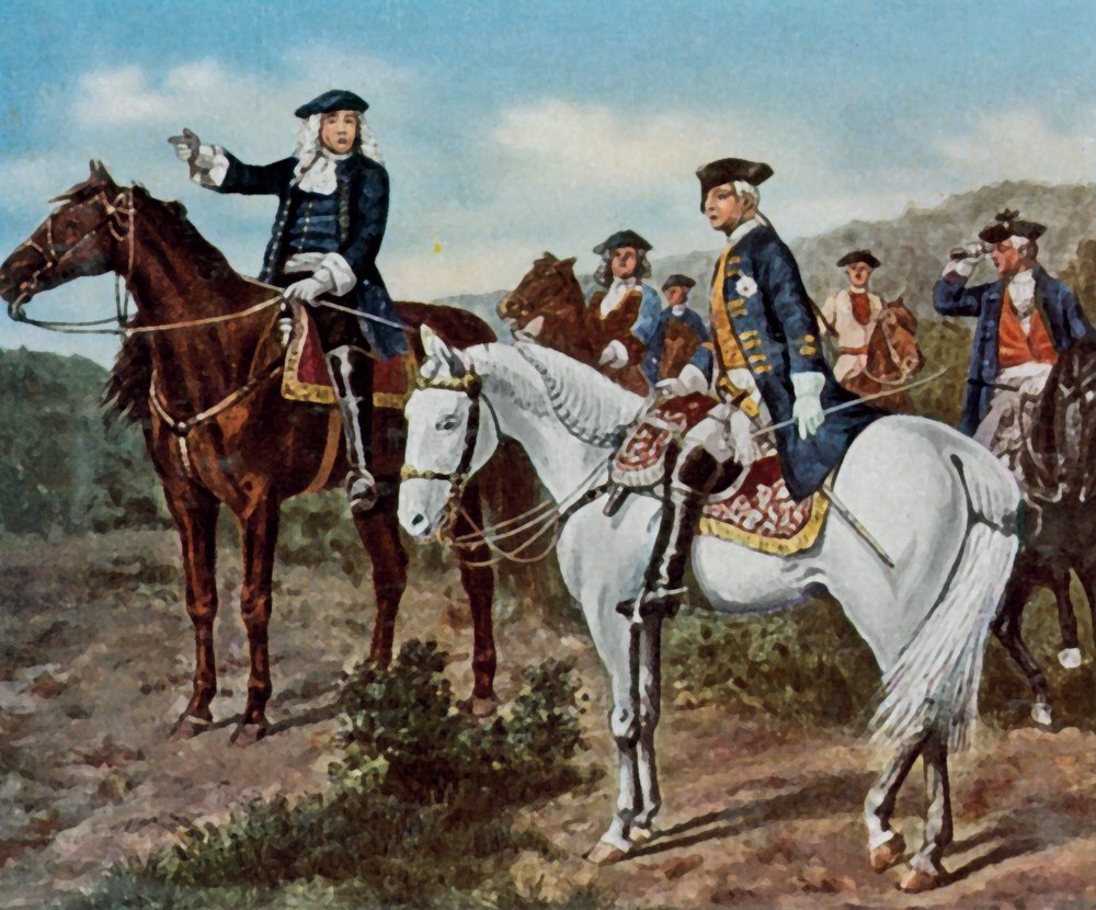 El príncipe Eugenio y el príncipe heredero Federico de Wilhelm Camphausen