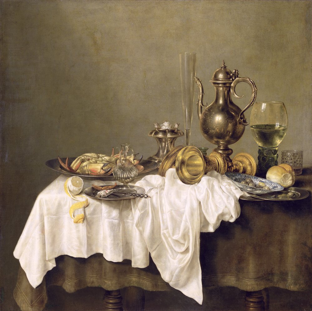 Desayuno con un cangrejo, 1648 de Willem Claesz. Heda