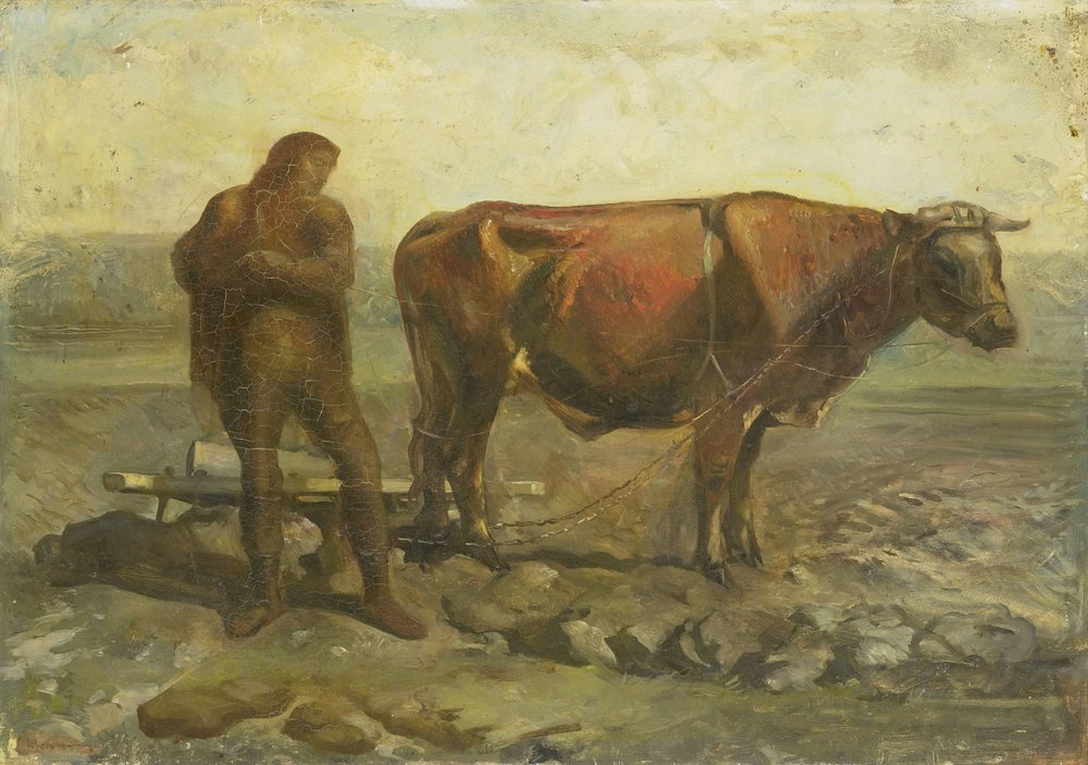 Campesino arador de Willem van Konijnenburg