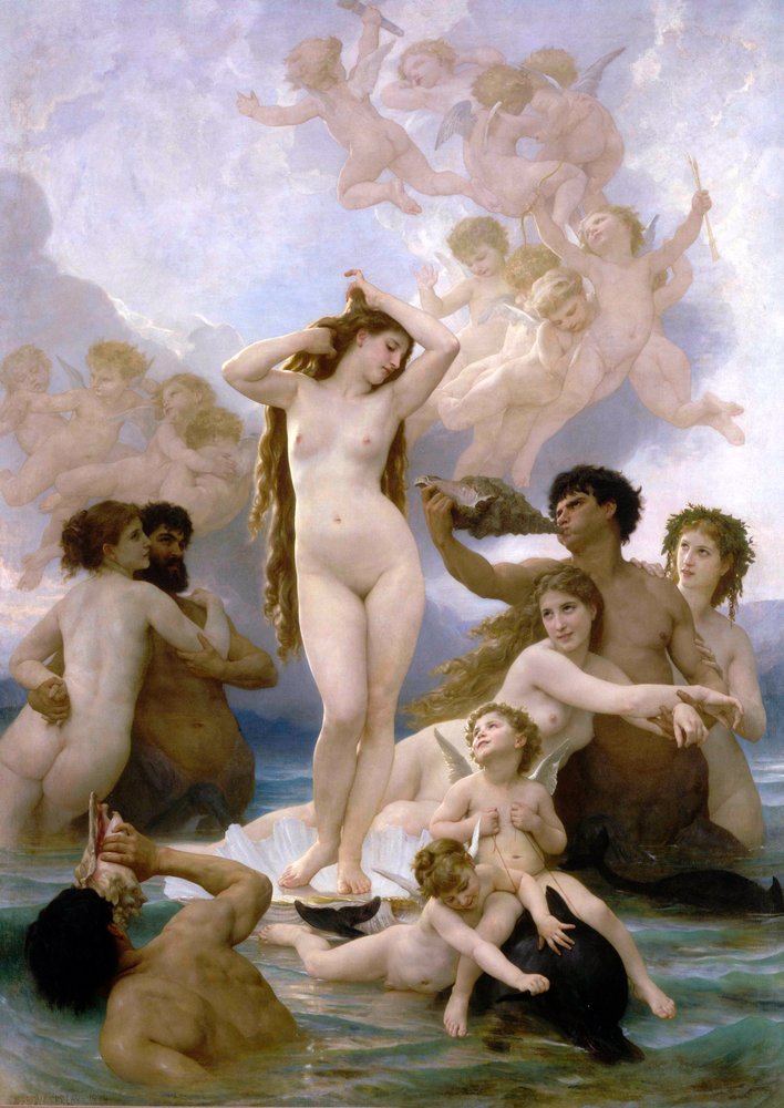 El nacimiento de Venus de William-Adolphe Bouguereau